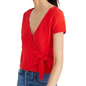 Madewell Textured Wrap Top